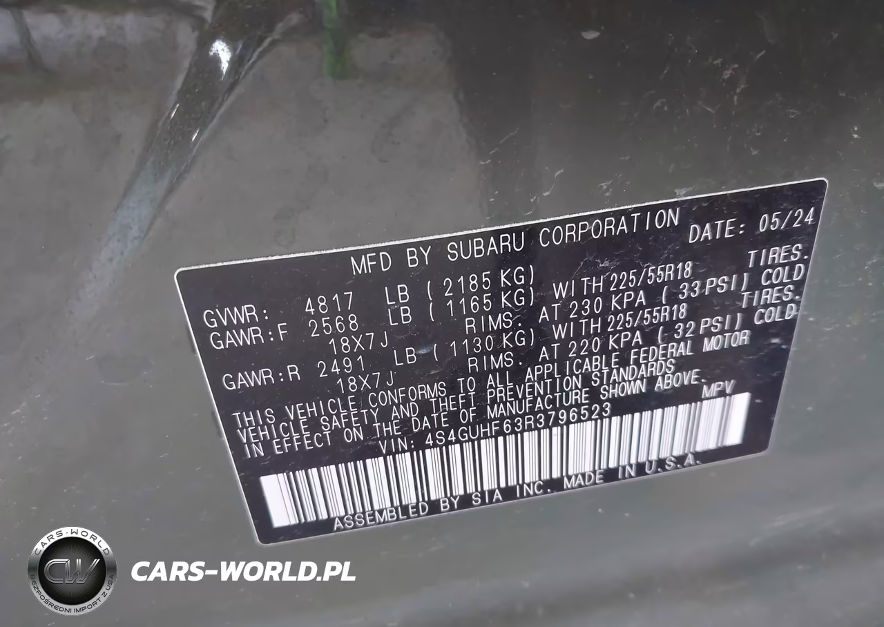 2024 Subaru Crosstrek Sport VIN:4S4GUHF63R3796523 - 9