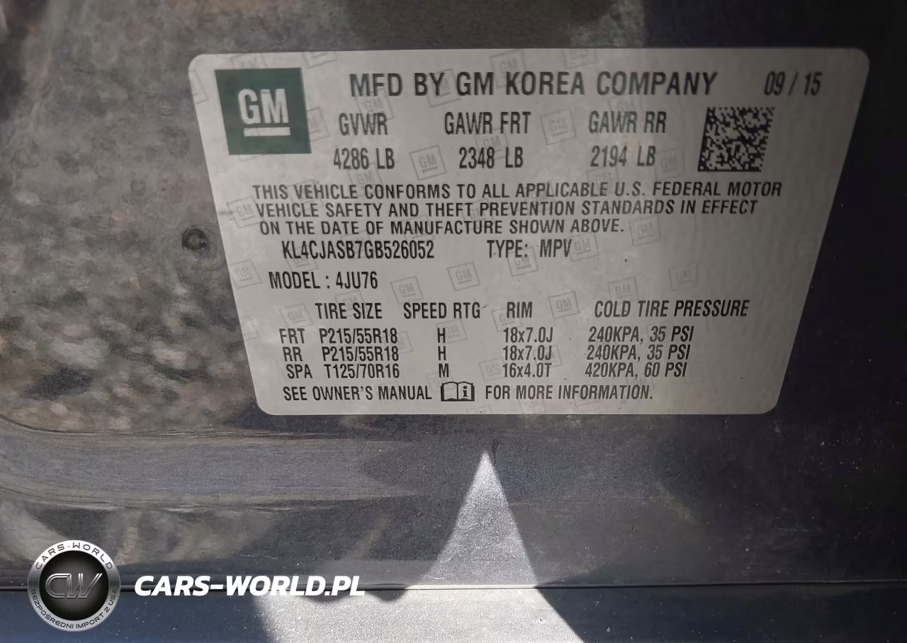 2016 Buick Encore VIN:KL4CJASB7GB526052 - 9