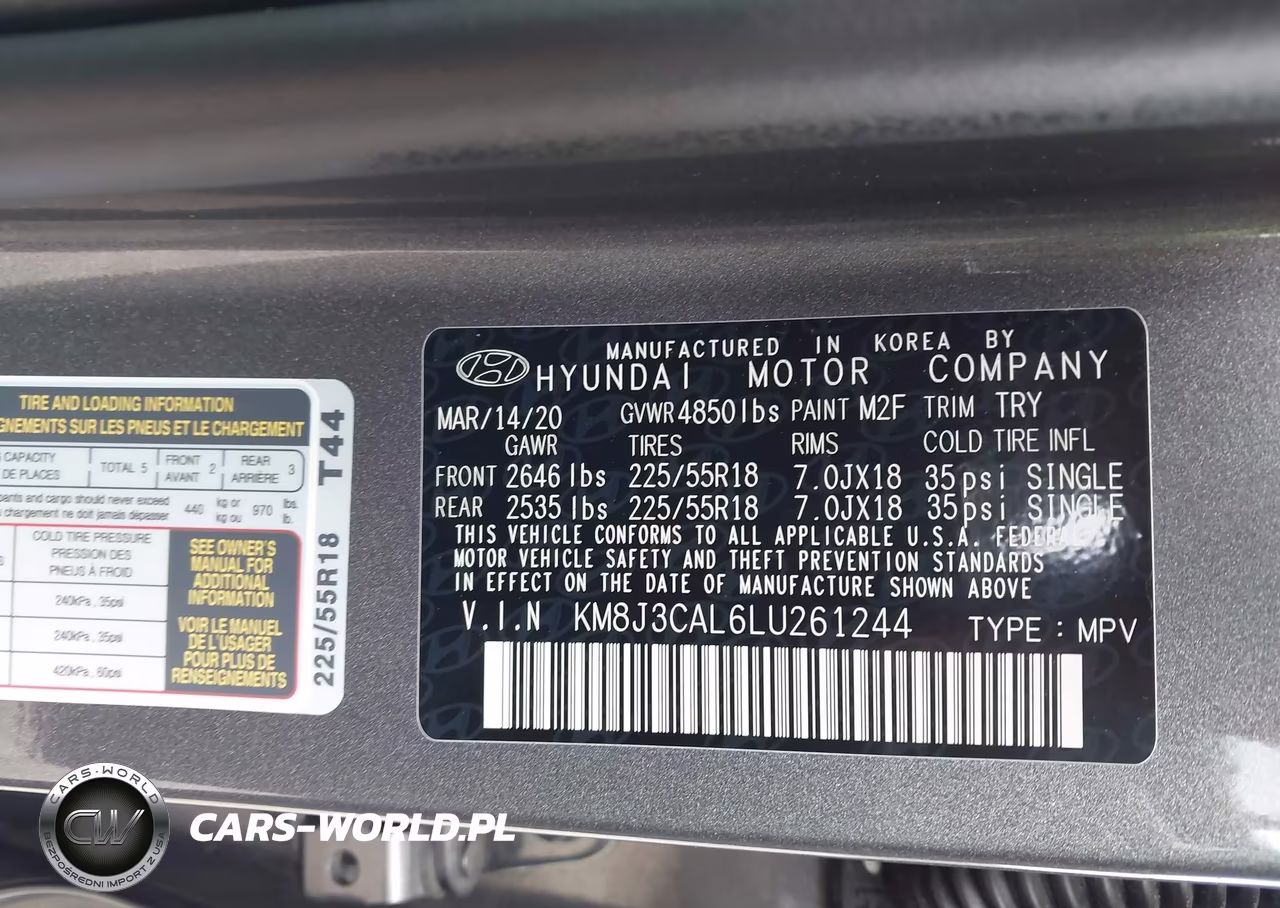 2020 Hyundai Tucson Limited VIN:KM8J3CAL6LU261244 - 9