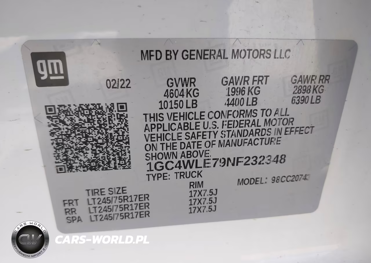 2022 Chevrolet Silverado 2500Hd 2Wd Standard Bed Wt VIN:1GC4WLE79NF232348 - 8