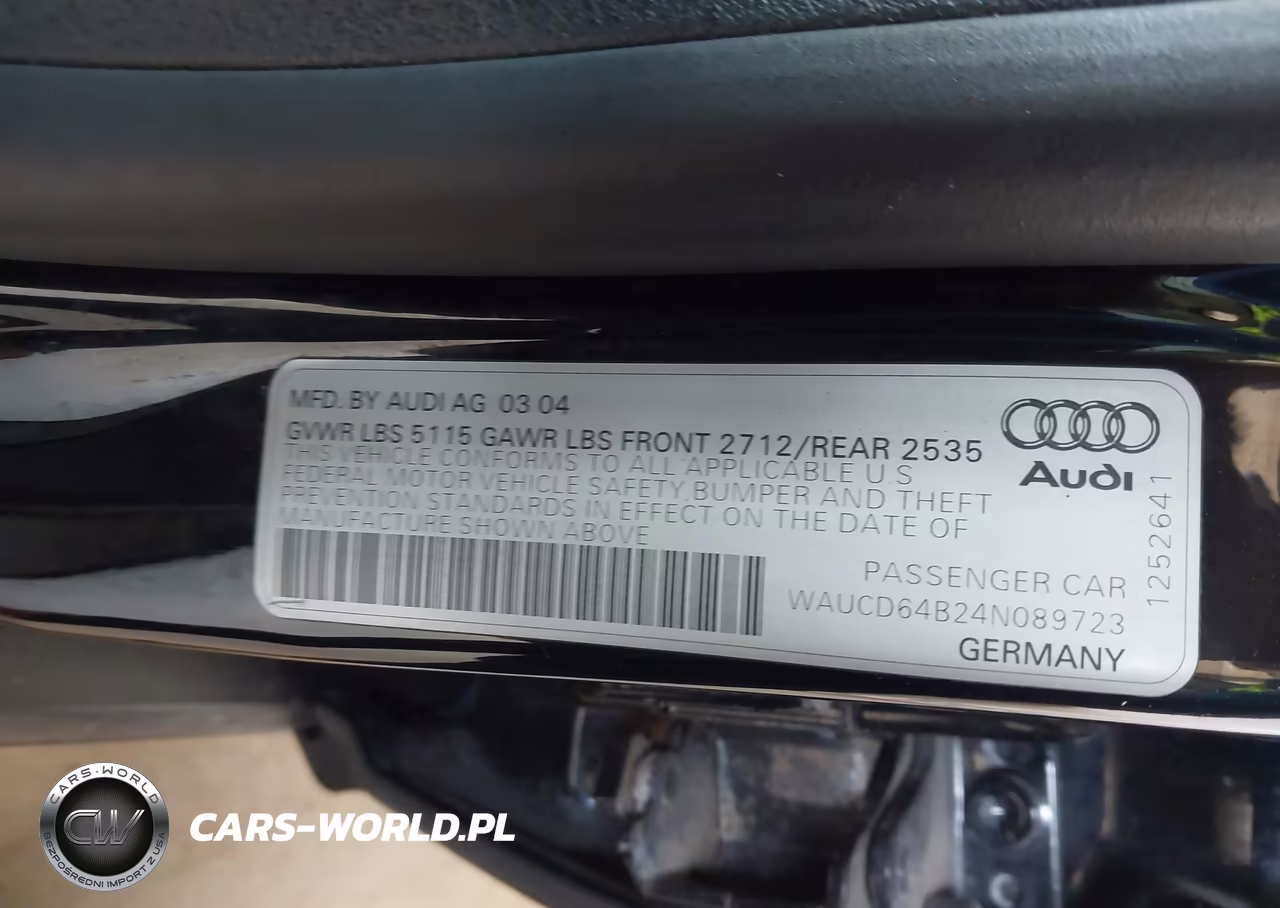 2004 Audi A6 2.7T S-Line VIN:WAUCD64B24N089723 - 9