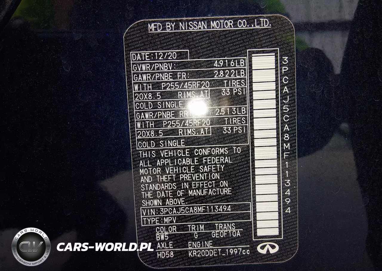 2021 Infiniti Qx50 Sensory VIN:3PCAJ5CA8MF113494 - 9