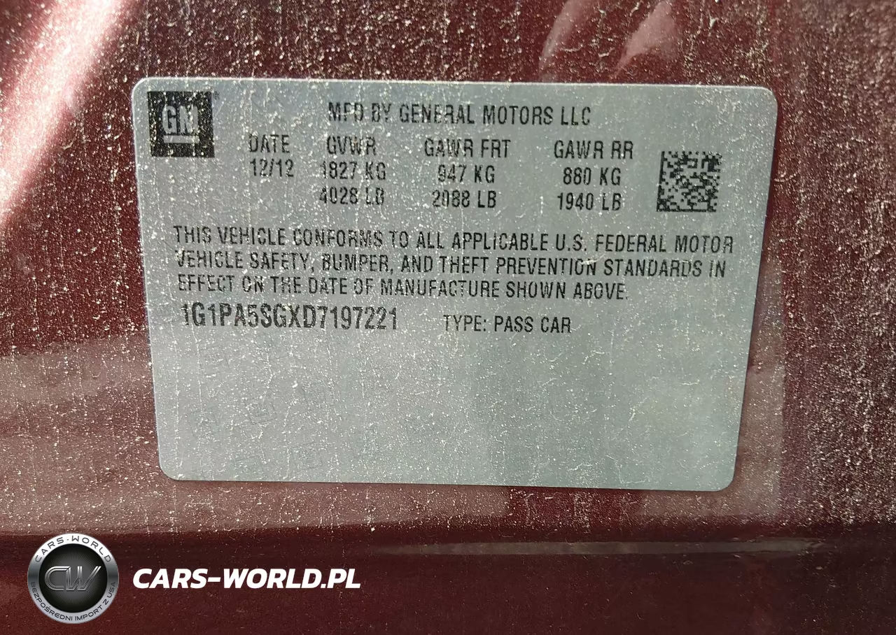 2013 Chevrolet Cruze Ls Auto VIN:1G1PA5SGXD7197221 - 9