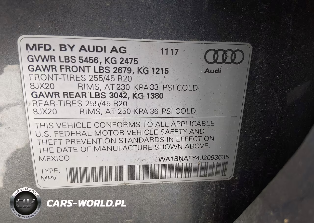 2018 Audi Q5 VIN:WA1BNAFY4J2093635 - 9