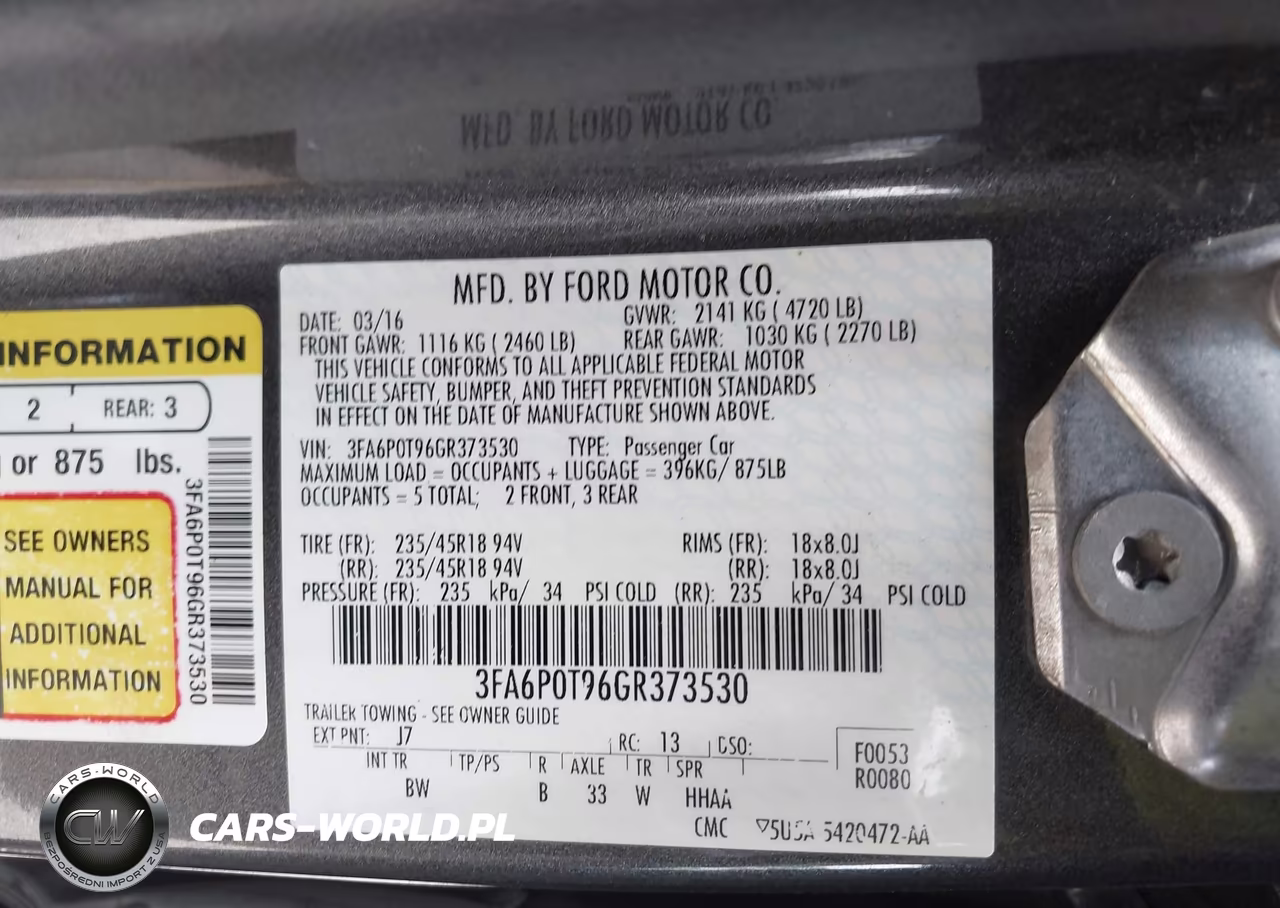 2016 Ford Fusion Se VIN:3FA6P0T96GR373530 - 9