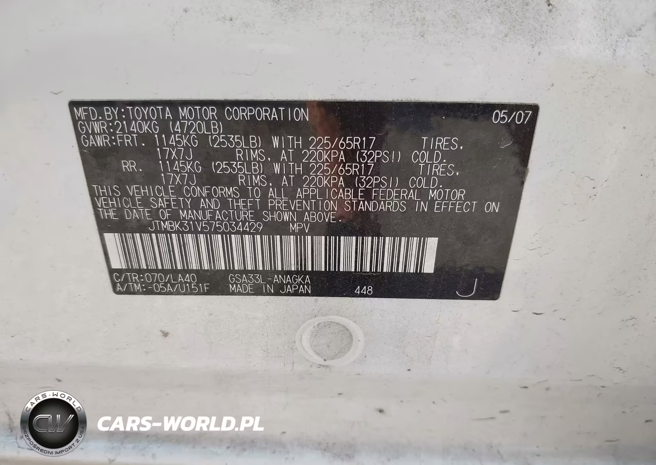 2007 Toyota Rav4 Limited VIN:JTMBK31V575034429 - 9