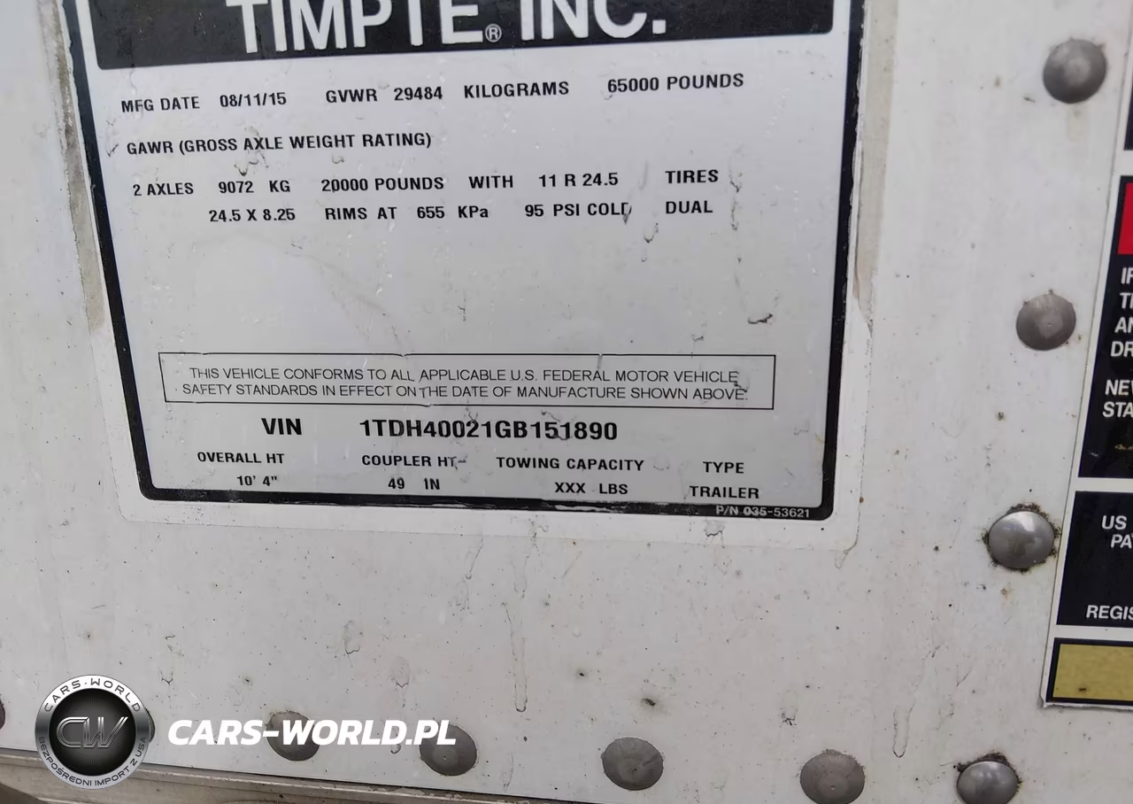 2016 Timpte Unknown VIN:1TDH40021GB151890 - 9