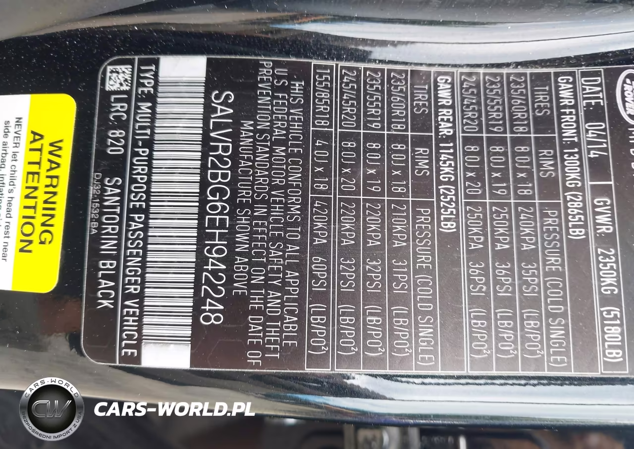 2014 Land Rover Range Rover Evoque Pure VIN:SALVR2BG6EH942248 - 9