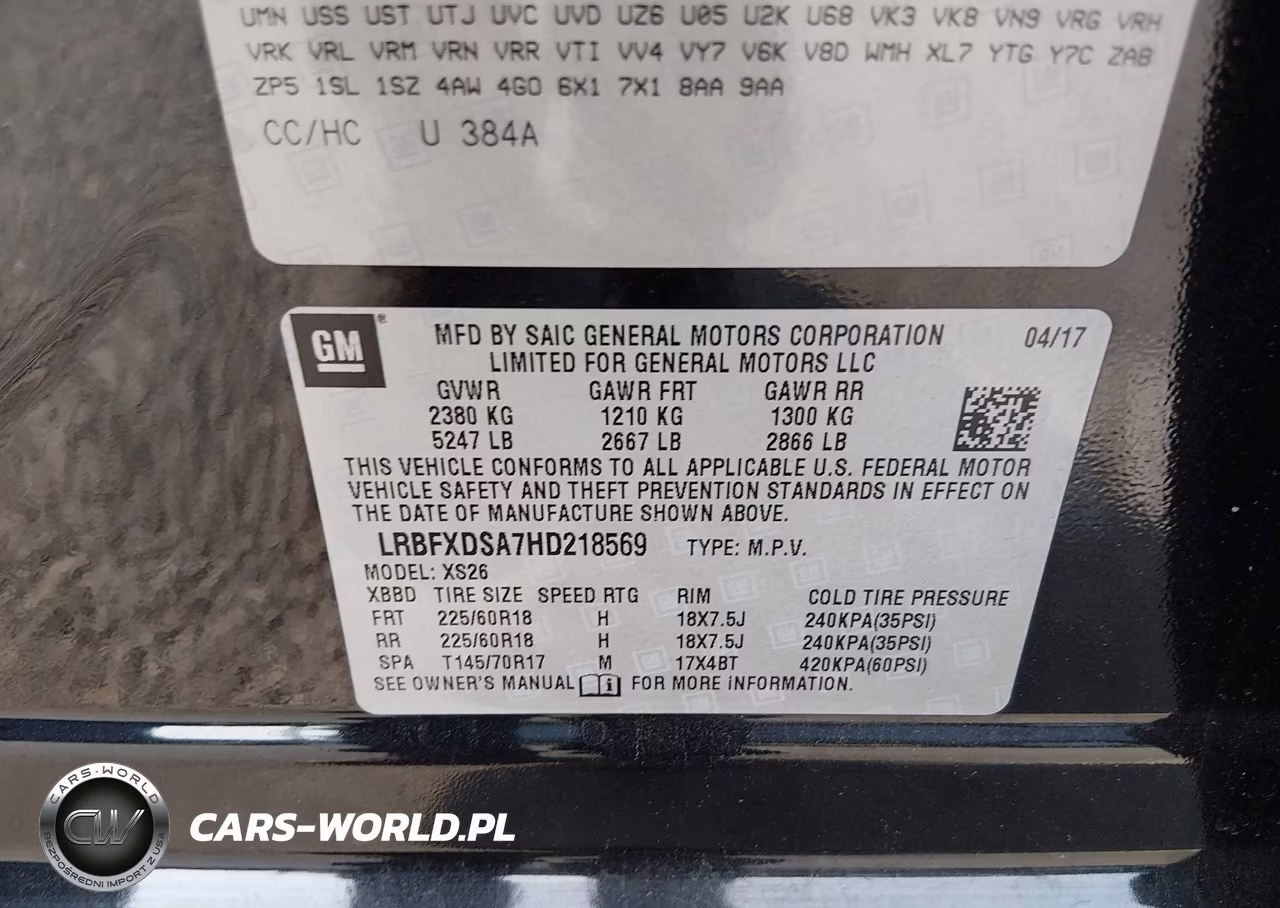 2017 Buick Envision Essence VIN:LRBFXDSA7HD218569 - 9