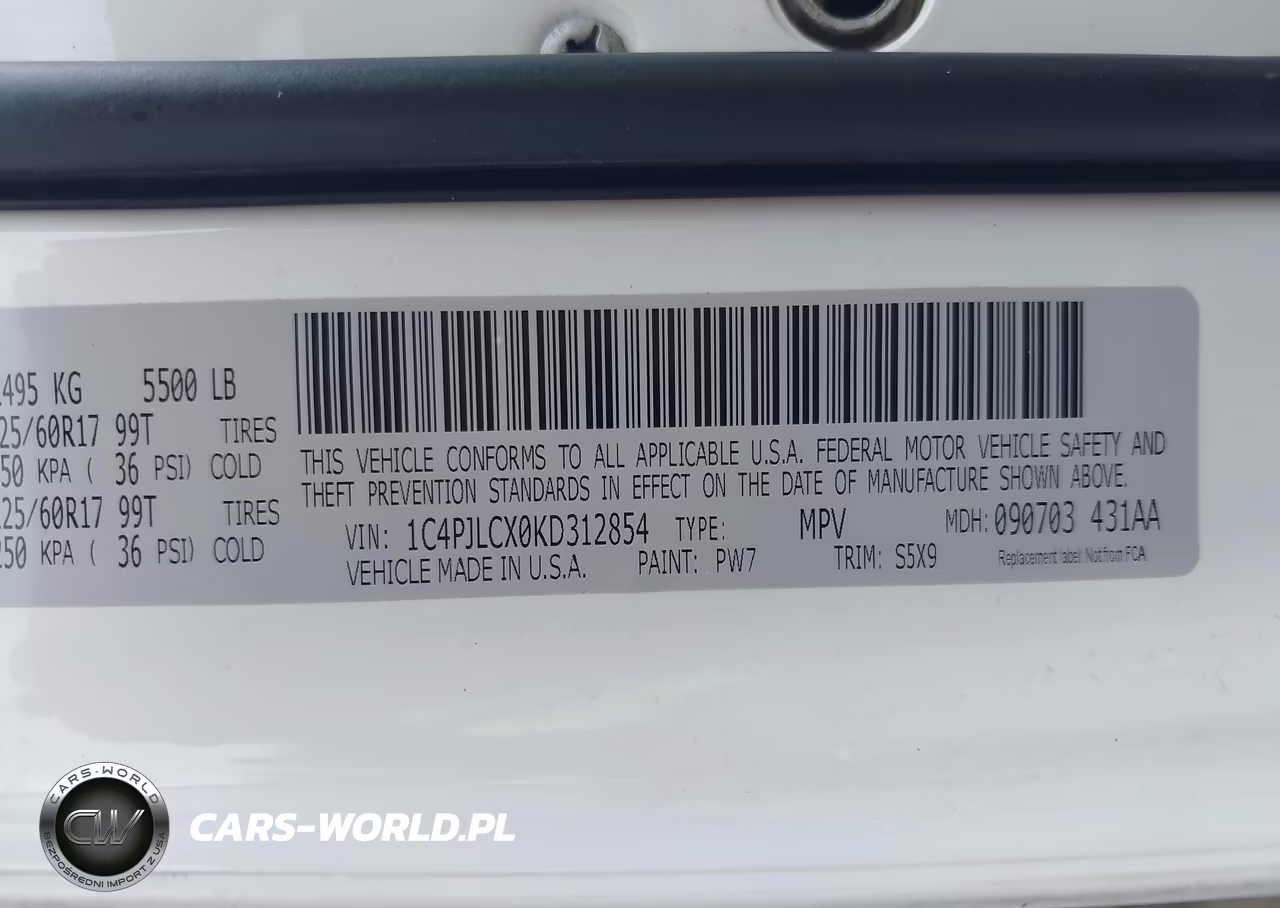 2019 Jeep Cherokee Latitude Fwd VIN:1C4PJLCX0KD312854 - 9