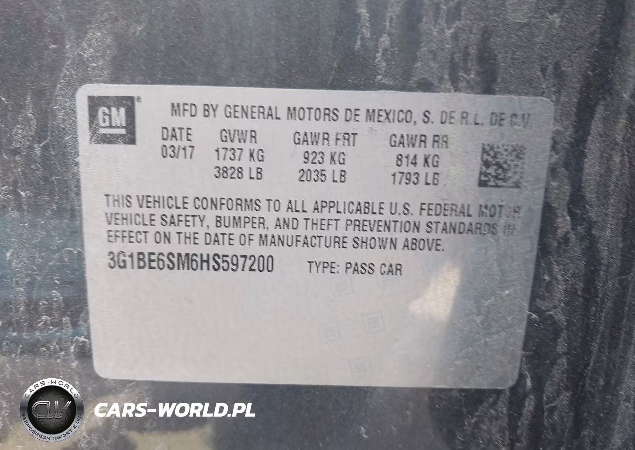 2017 Chevrolet Cruze Lt Auto VIN:3G1BE6SM6HS597200 - 9