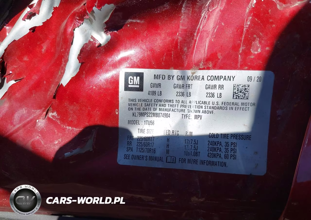 2021 Chevrolet Trailblazer Fwd Lt VIN:KL79MPS22MB074904 - 9