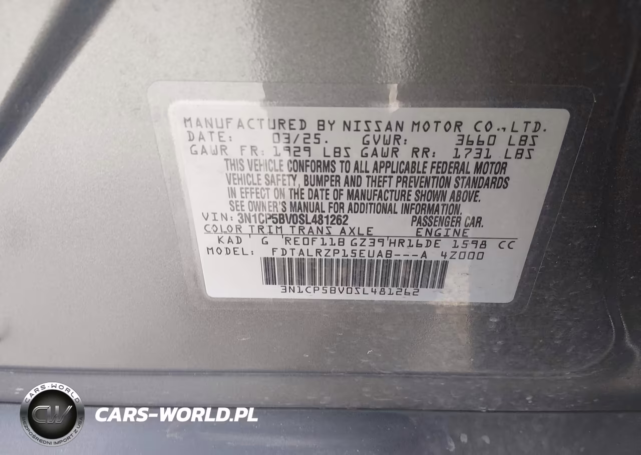 2025 Nissan Kicks Play S VIN:3N1CP5BV0SL481262 - 9