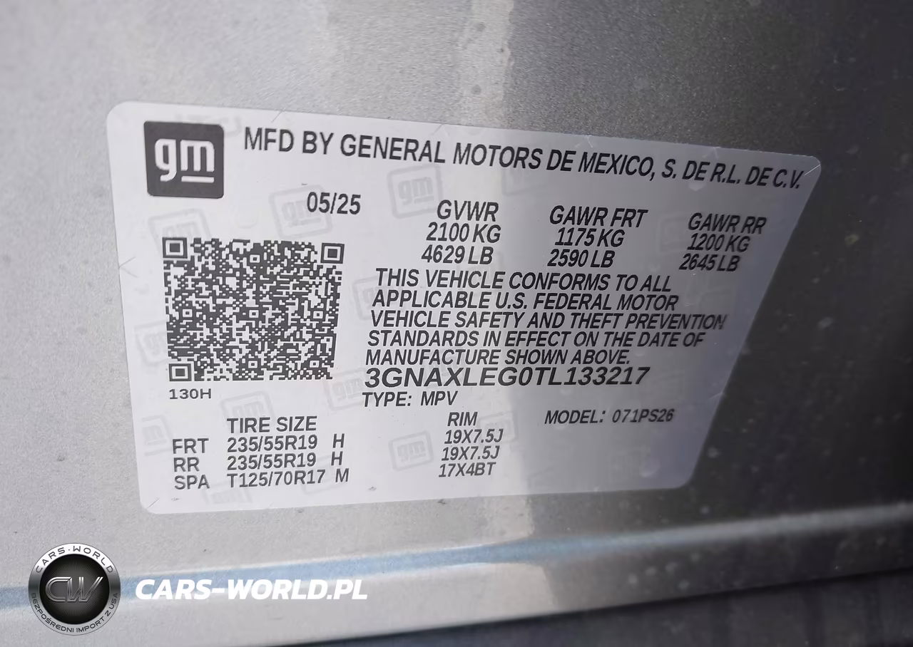 2026 Chevrolet Equinox Fwd Rs VIN:3GNAXLEG0TL133217 - 9