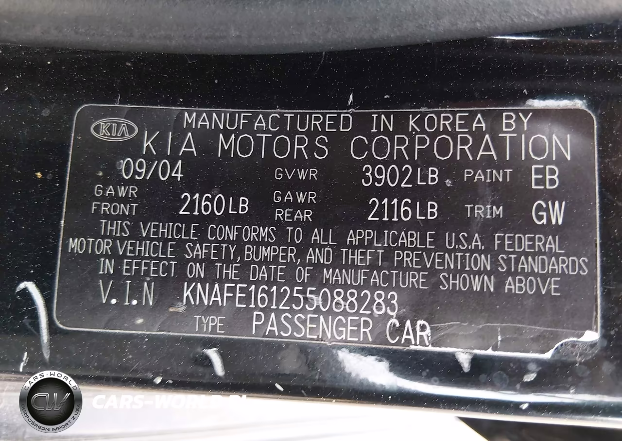 2005 Kia Spectra5 VIN:KNAFE161255088283 - 9