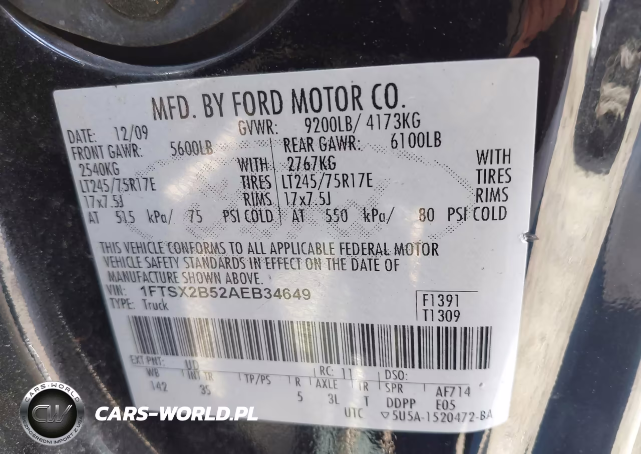 2010 Ford Super Duty F-250 Srw Lariat-Xl-Xlt VIN:1FTSX2B52AEB34649 - 9