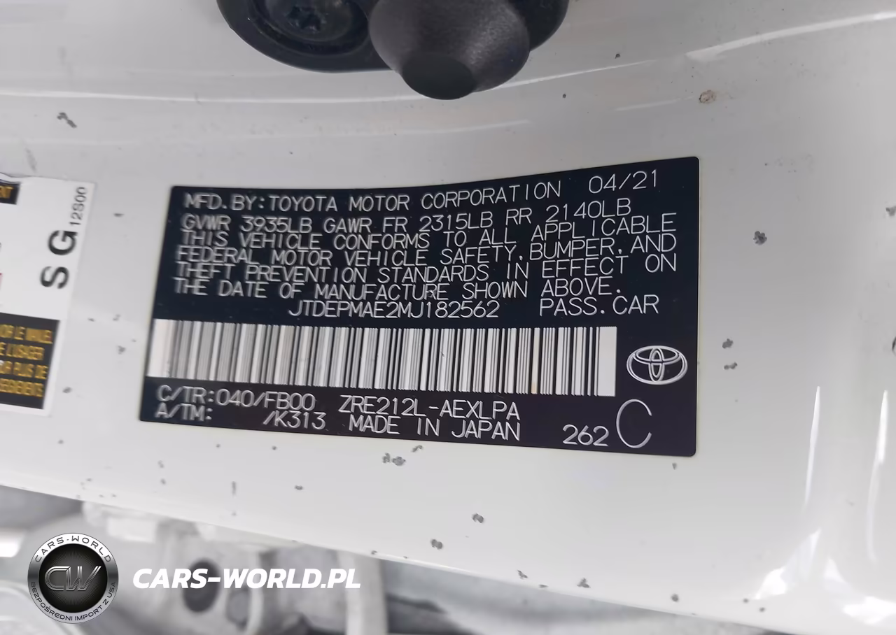 2021 Toyota Corolla Le VIN:JTDEPMAE2MJ182562 - 9