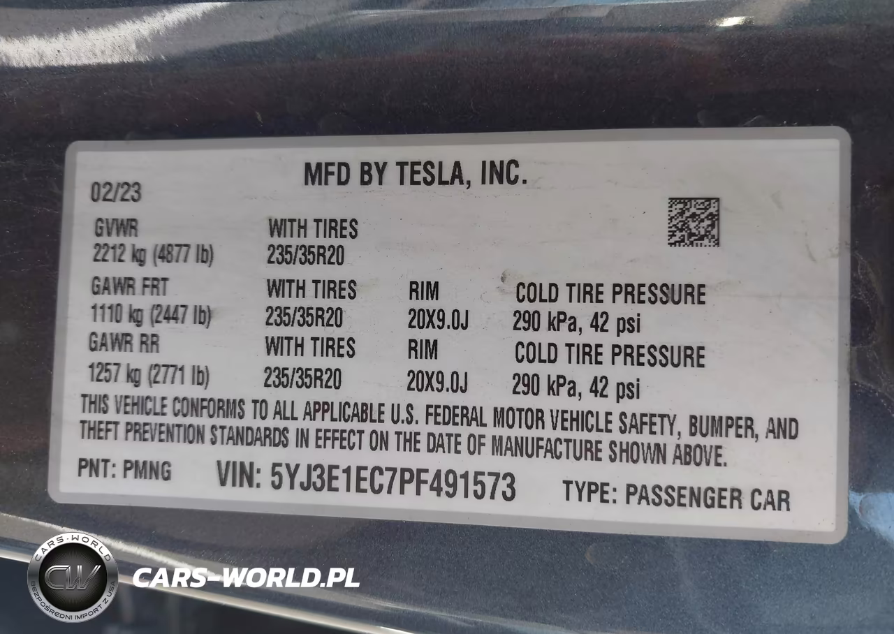 2023 Tesla Model 3 Performance Dual Motor All-Wheel Drive VIN:5YJ3E1EC7PF491573 - 9