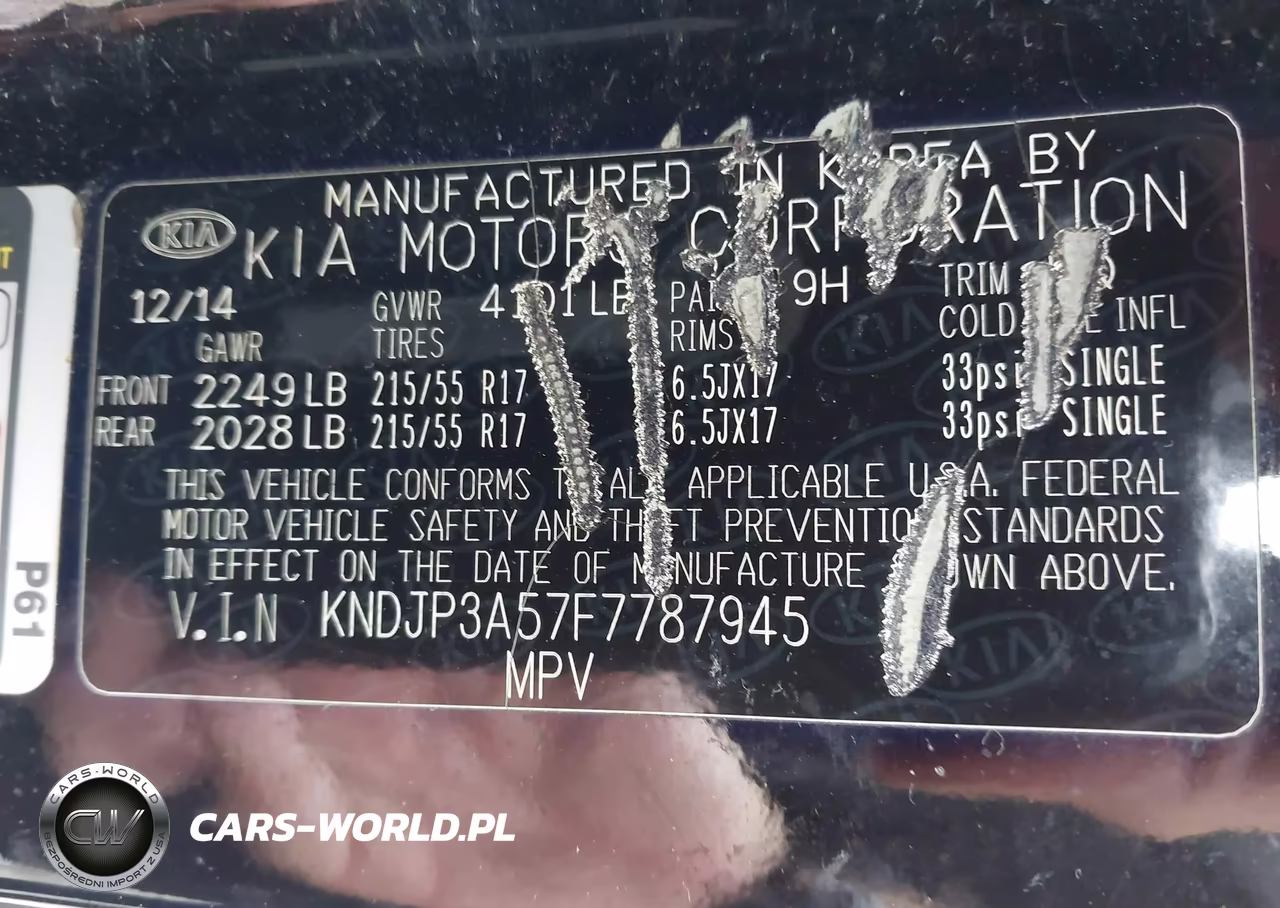 2015 Kia Soul + VIN:KNDJP3A57F7787945 - 9