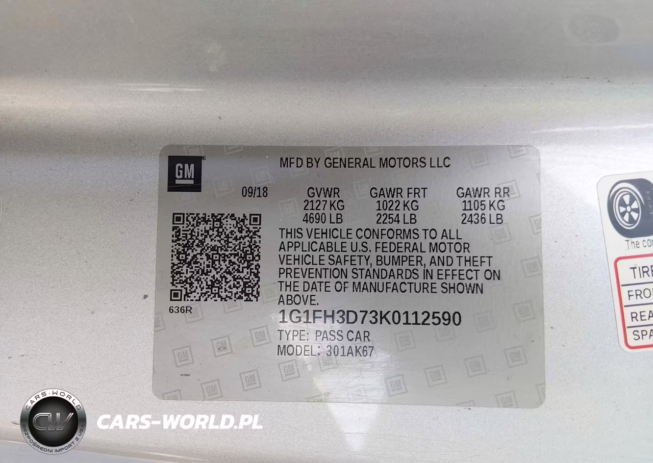 CHEVROLET CAMARO VIN:1G1FH3D73K0112590 - 9