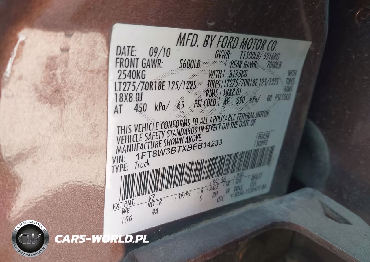 2011 Ford F-350 Lariat VIN:1FT8W3BTXBEB14233 - 9