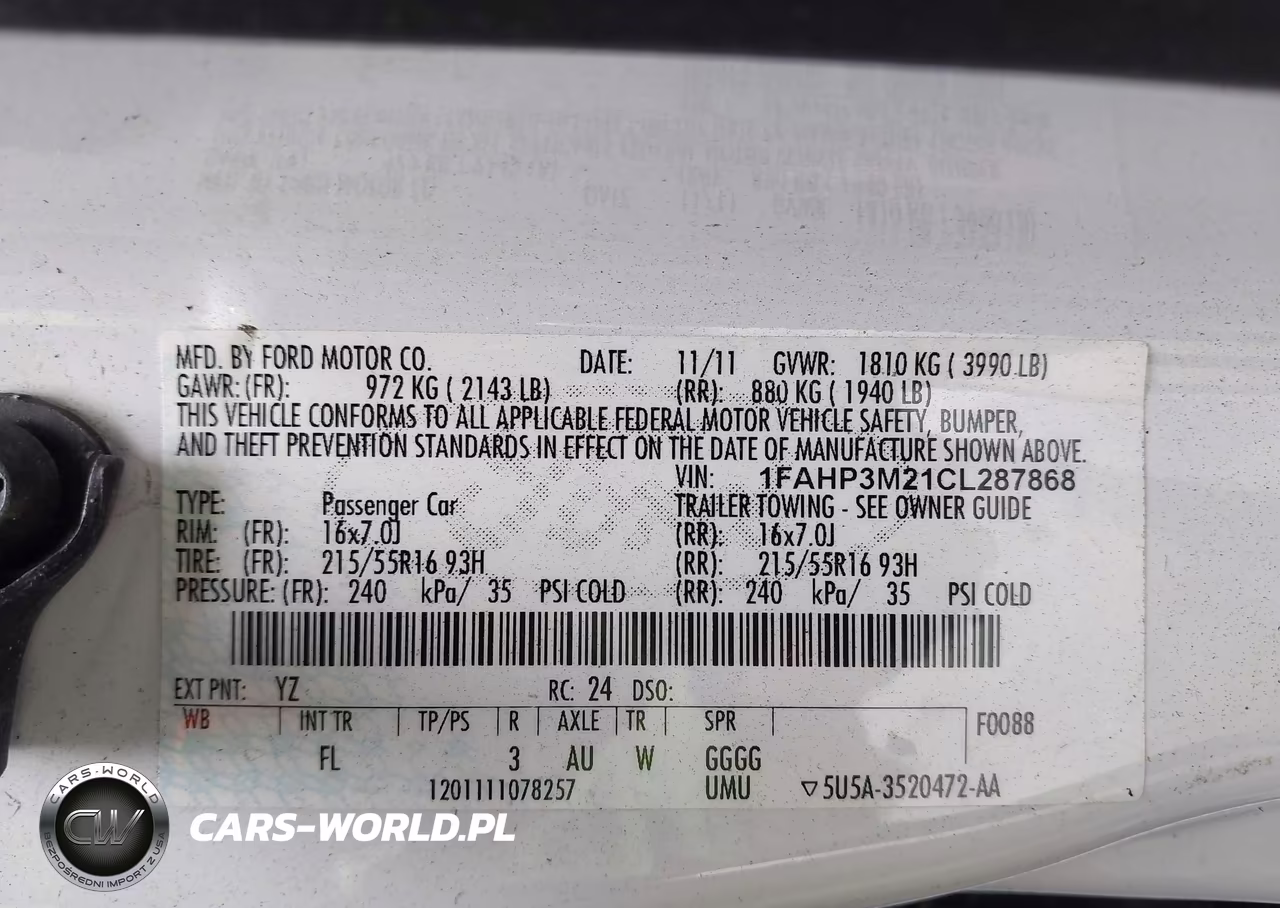 2012 Ford Focus Sel VIN:1FAHP3M21CL287868 - 9