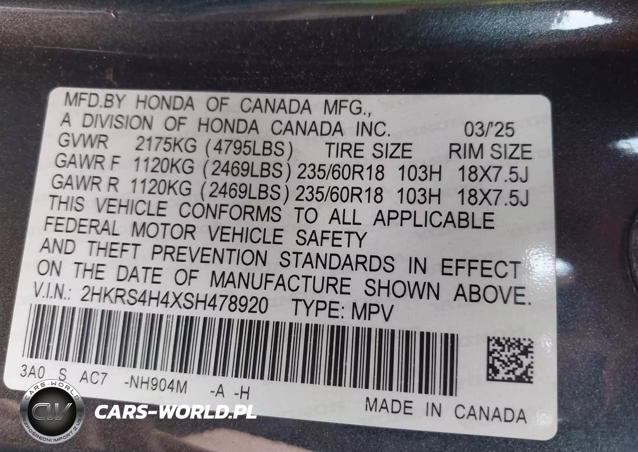2025 Honda Cr-V Ex Awd VIN:2HKRS4H4XSH478920 - 9