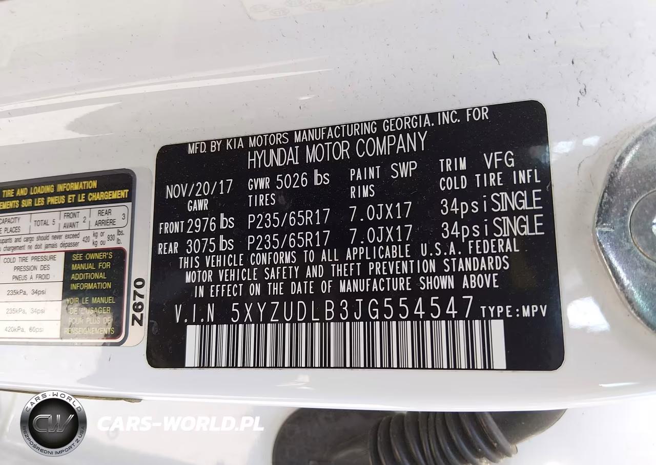 2018 Hyundai Santa Fe Sport 2.4L VIN:5XYZUDLB3JG554547 - 9