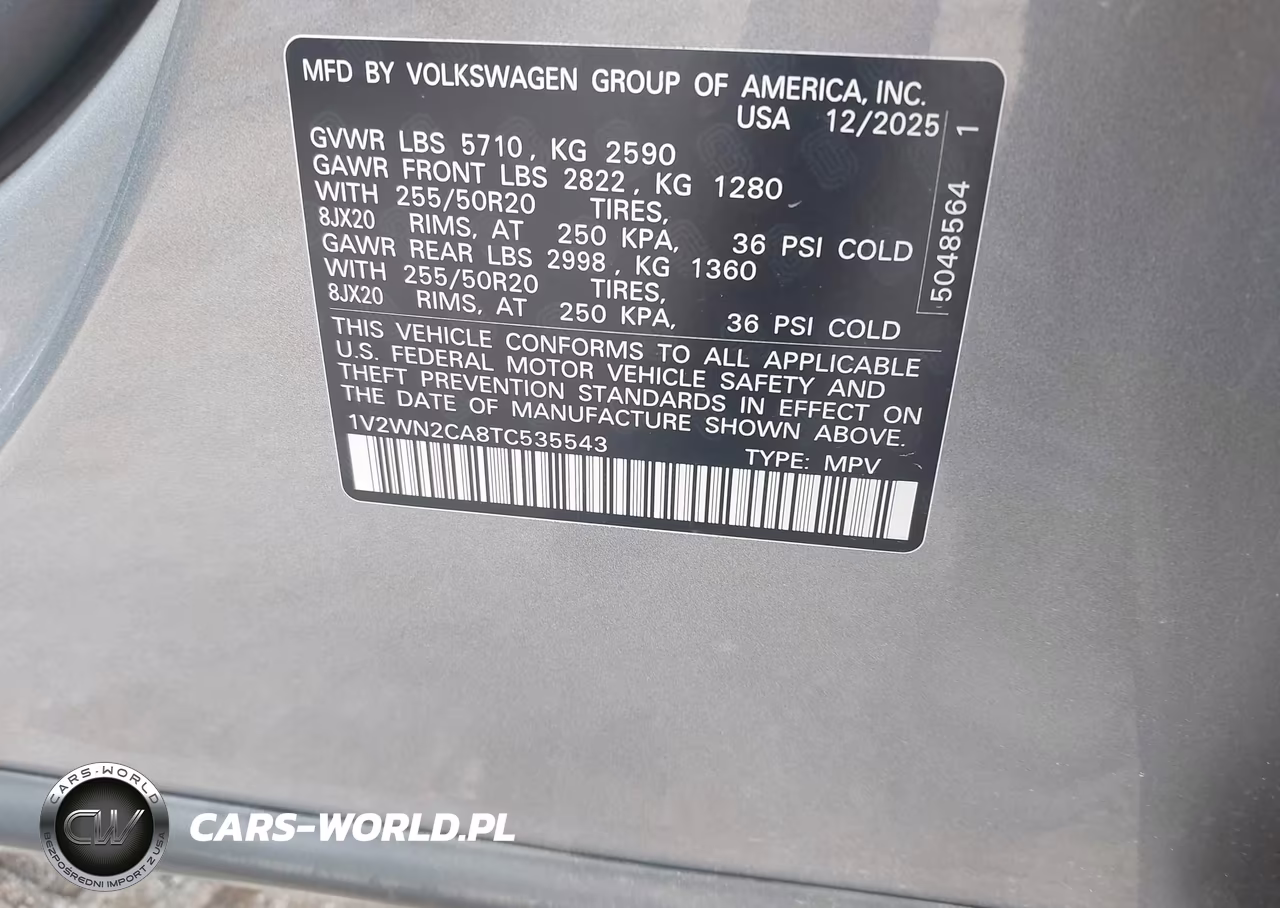 2026 Volkswagen Atlas Se With Technology VIN:1V2WN2CA8TC535543 - 9