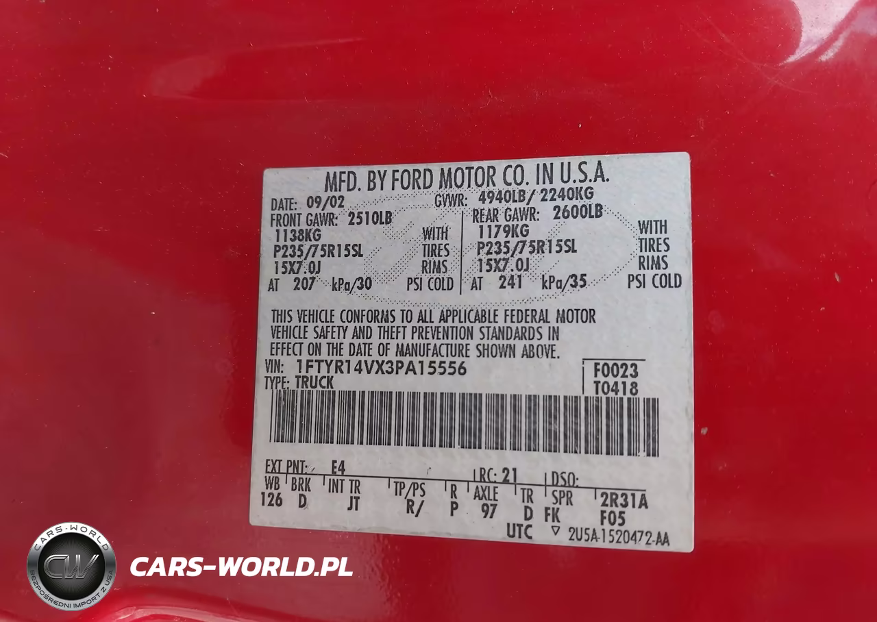 2003 Ford Ranger Edge-Tremor-Xl-Xlt VIN:1FTYR14VX3PA15556 - 9