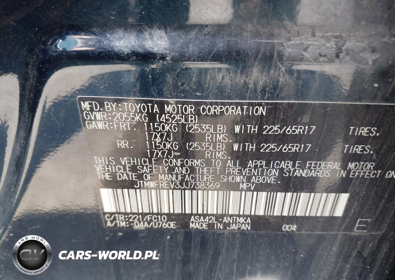 2018 Toyota Rav4 Xle VIN:JTMWFREV3JJ738369 - 9