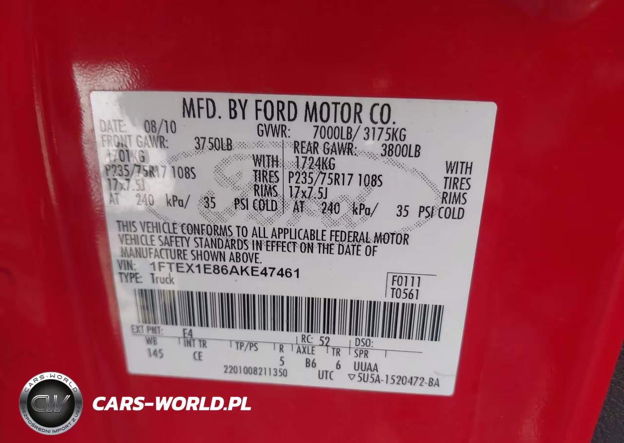 2010 Ford F-150 Stx-Xl-Xlt VIN:1FTEX1E86AKE47461 - 9