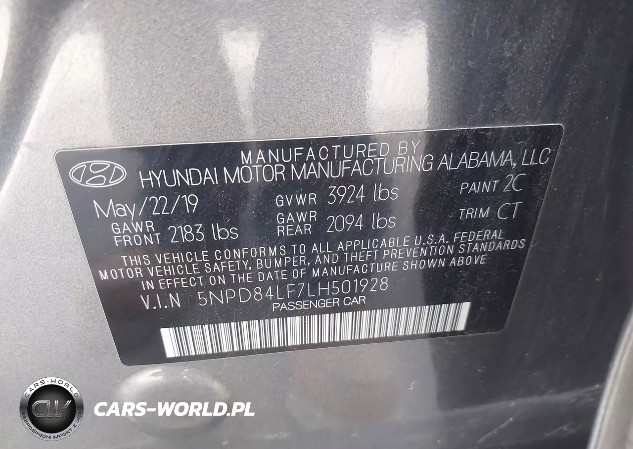 2020 Hyundai Elantra Sel VIN:5NPD84LF7LH501928 - 9
