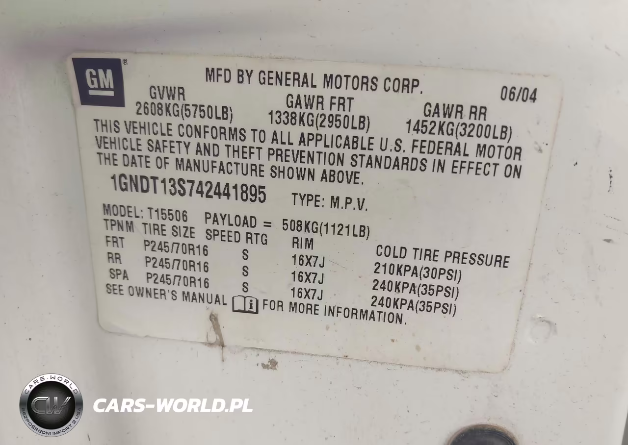 2004 Chevrolet Trailblazer Ls VIN:1GNDT13S742441895 - 9