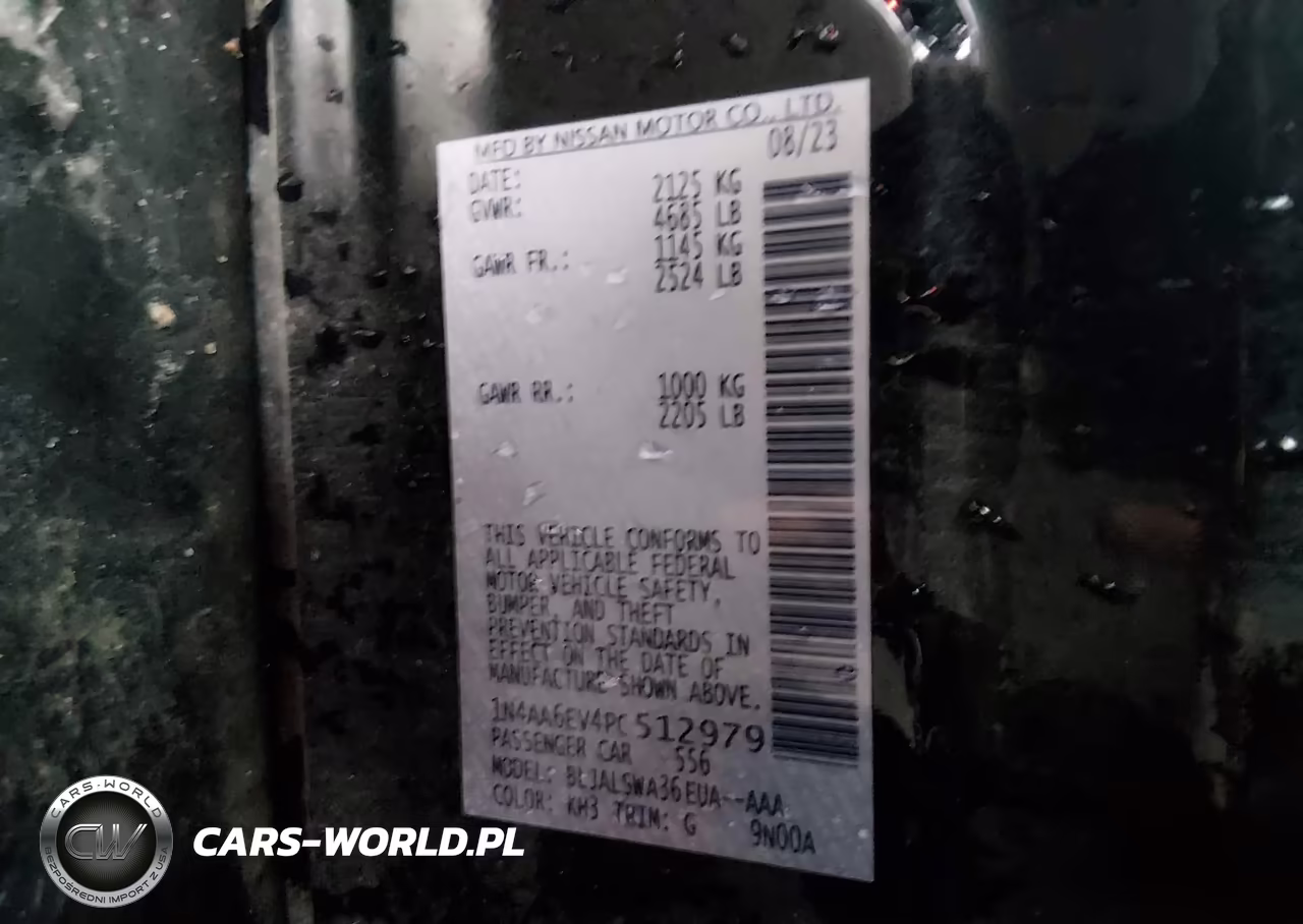 2023 Nissan Maxima Sr Xtronic Cvt VIN:1N4AA6EV4PC512979 - 9