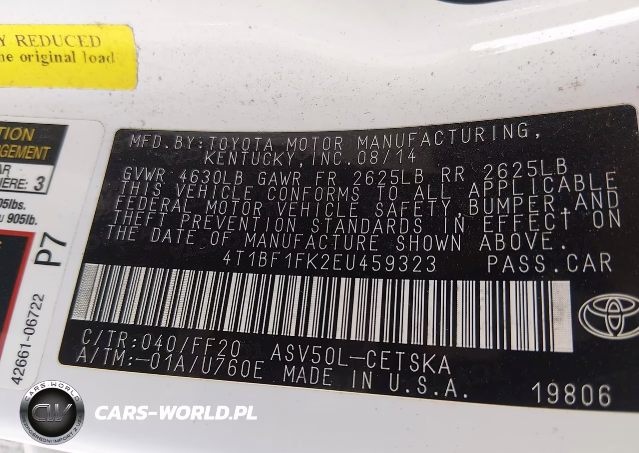 2014 Toyota Camry Se VIN:4T1BF1FK2EU459323 - 9