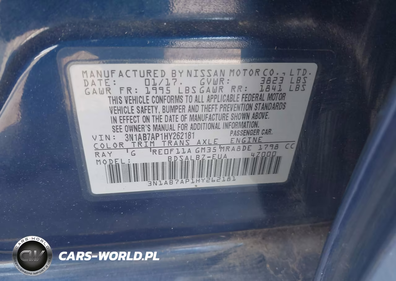 2017 Nissan Sentra S VIN:3N1AB7AP1HY262181 - 9