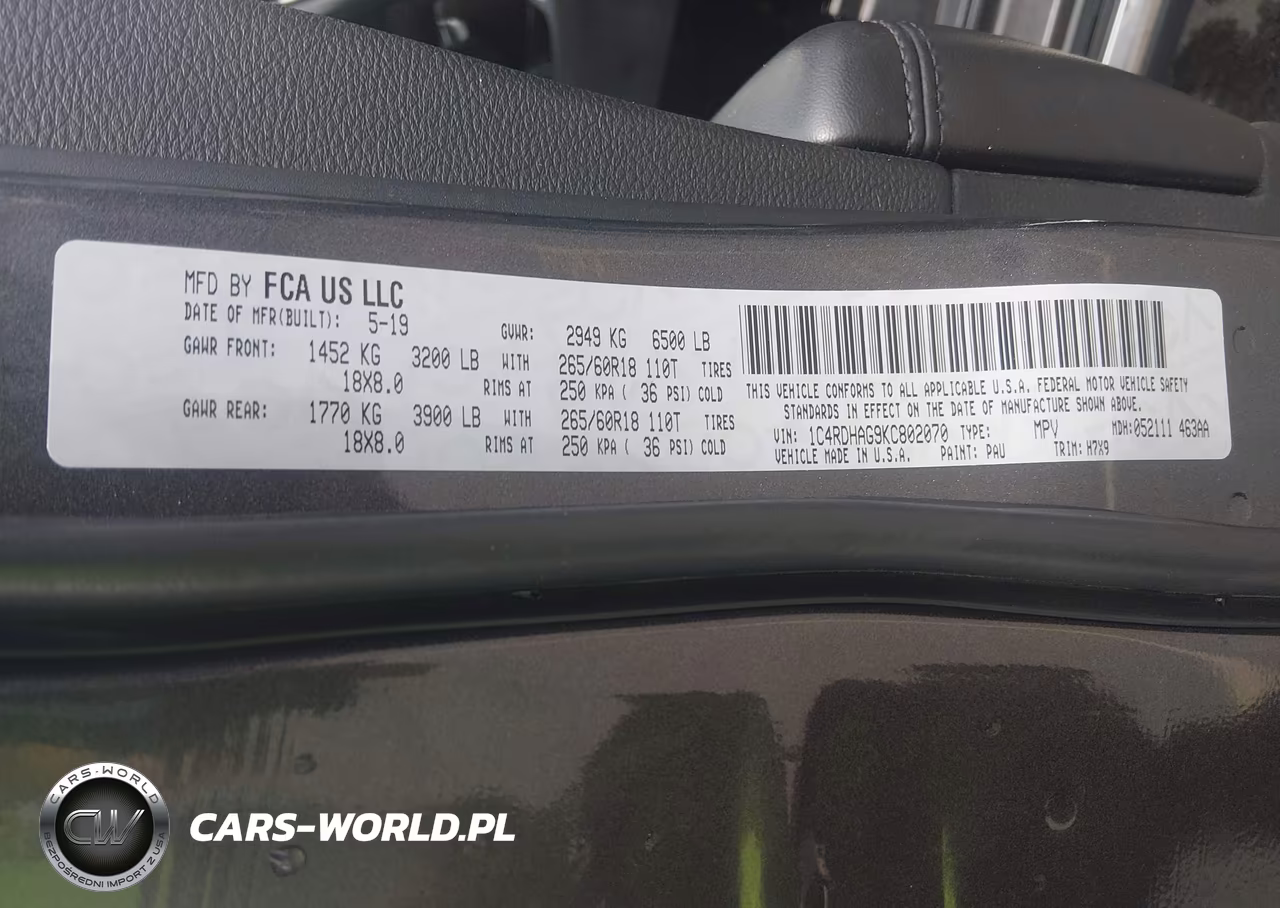 2019 Dodge Durango Sxt Rwd VIN:1C4RDHAG9KC802070 - 9