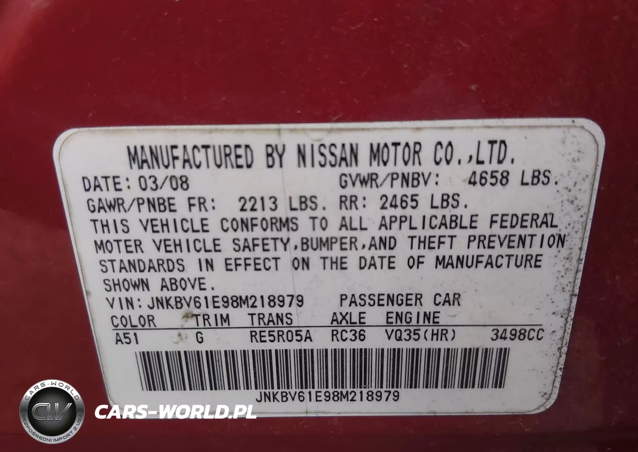 2008 Infiniti G35 Journey VIN:JNKBV61E98M218979 - 9