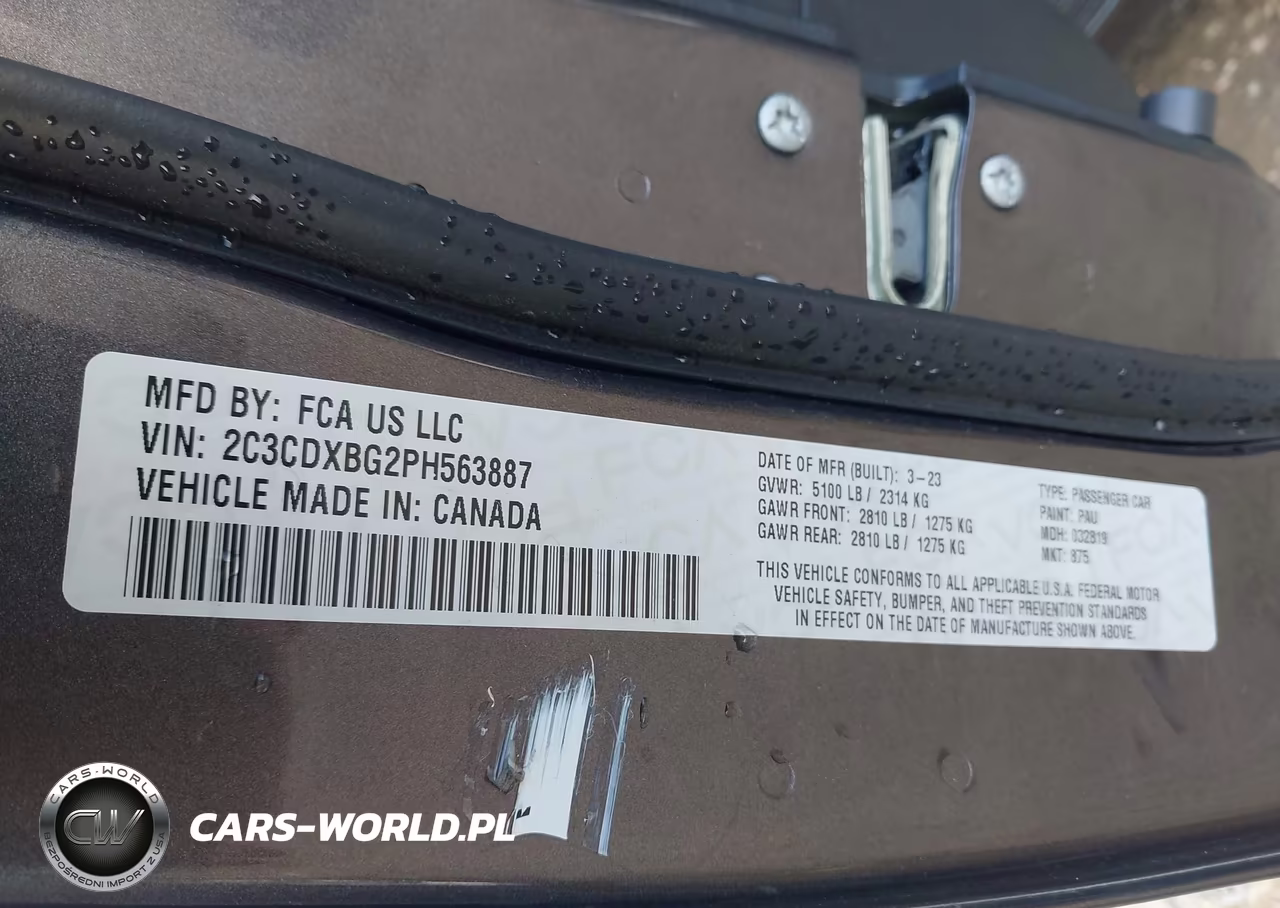 2023 Dodge Charger Sxt VIN:2C3CDXBG2PH563887 - 9