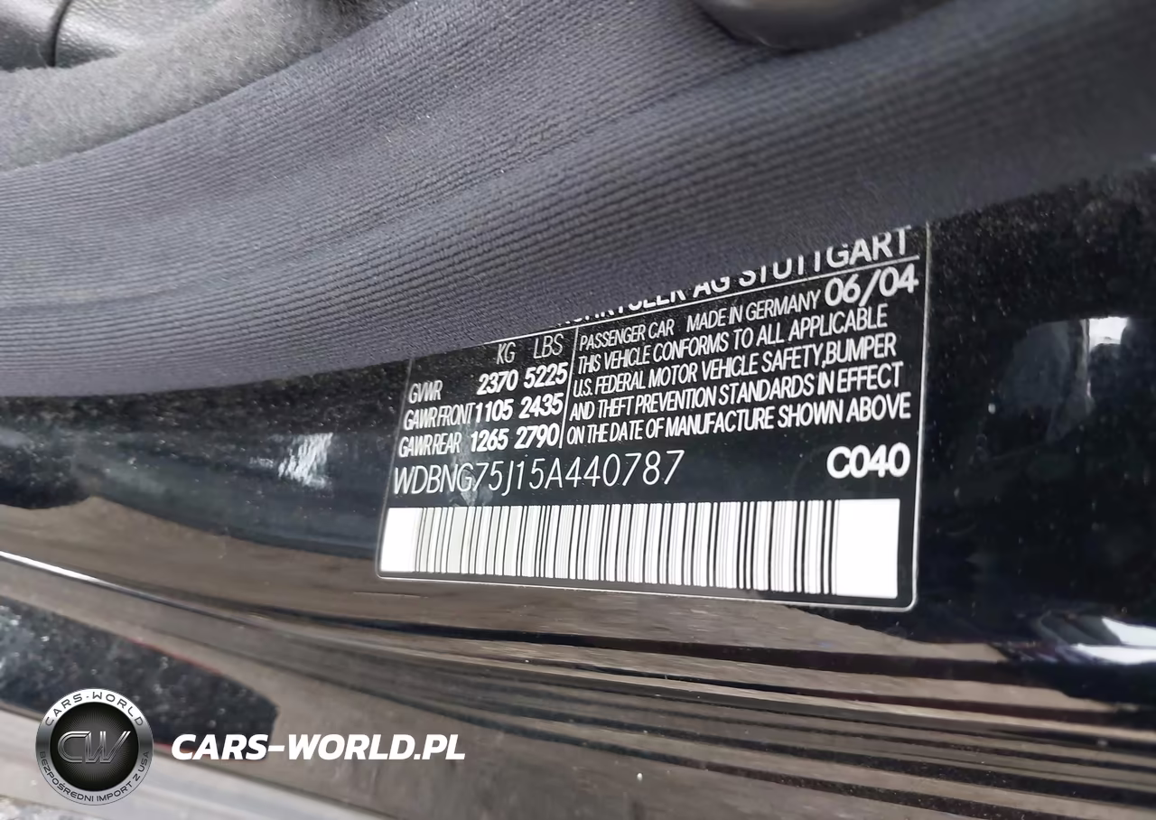 2005 Mercedes-Benz S 500 VIN:WDBNG75J15A440787 - 9
