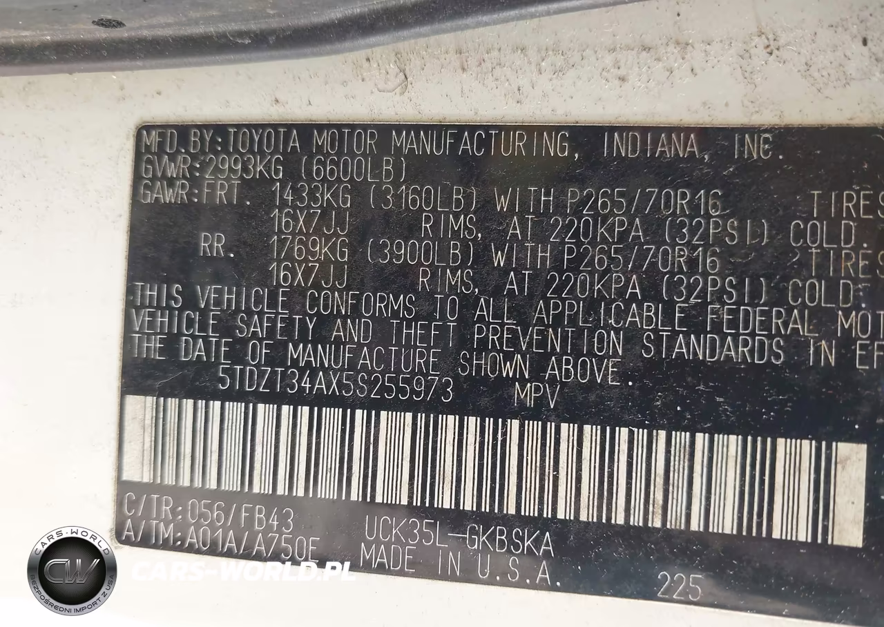 2005 Toyota Sequoia Sr5 V8 VIN:5TDZT34AX5S255973 - 9