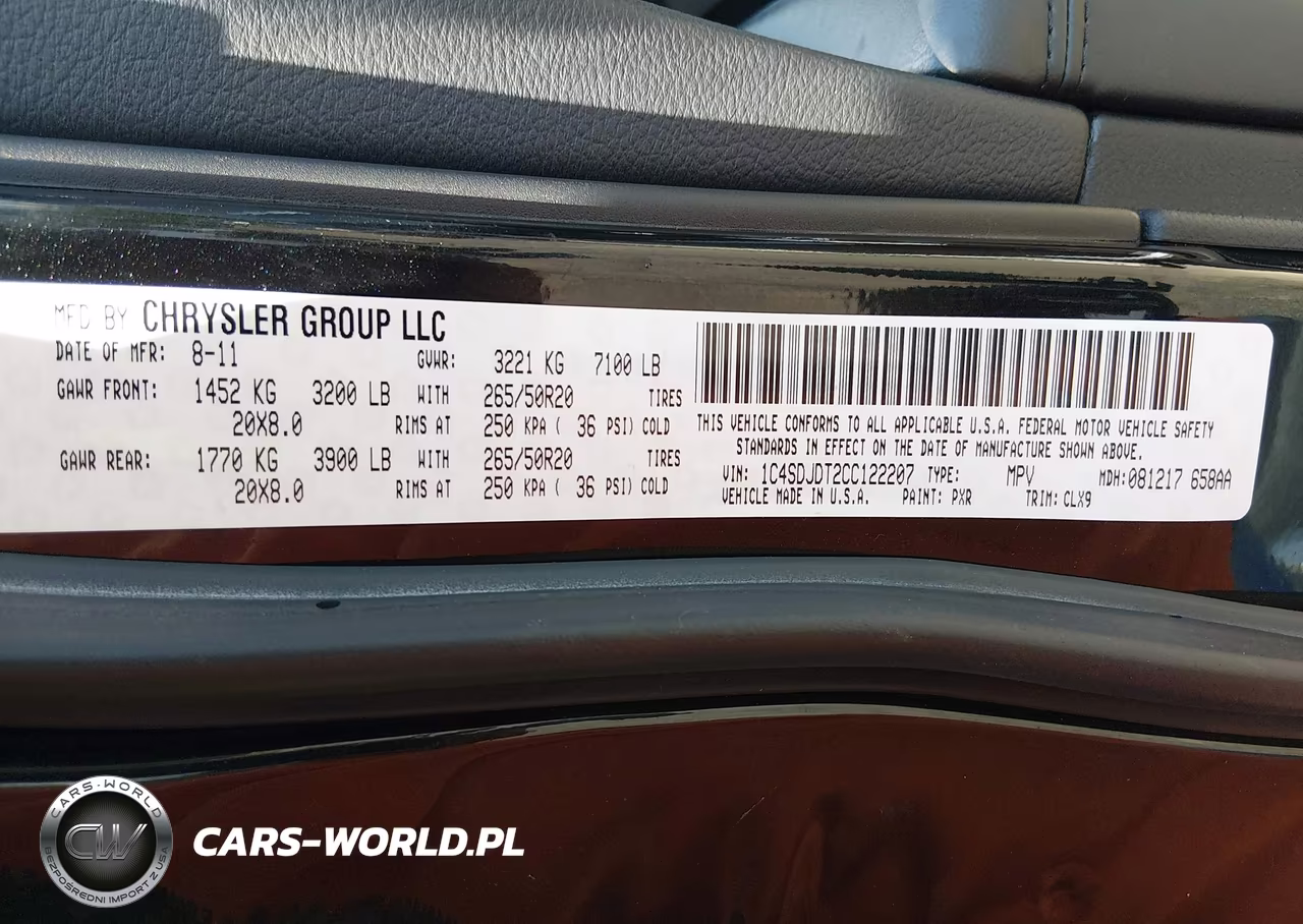 2012 Dodge Durango Crew VIN:1C4SDJDT2CC122207 - 9