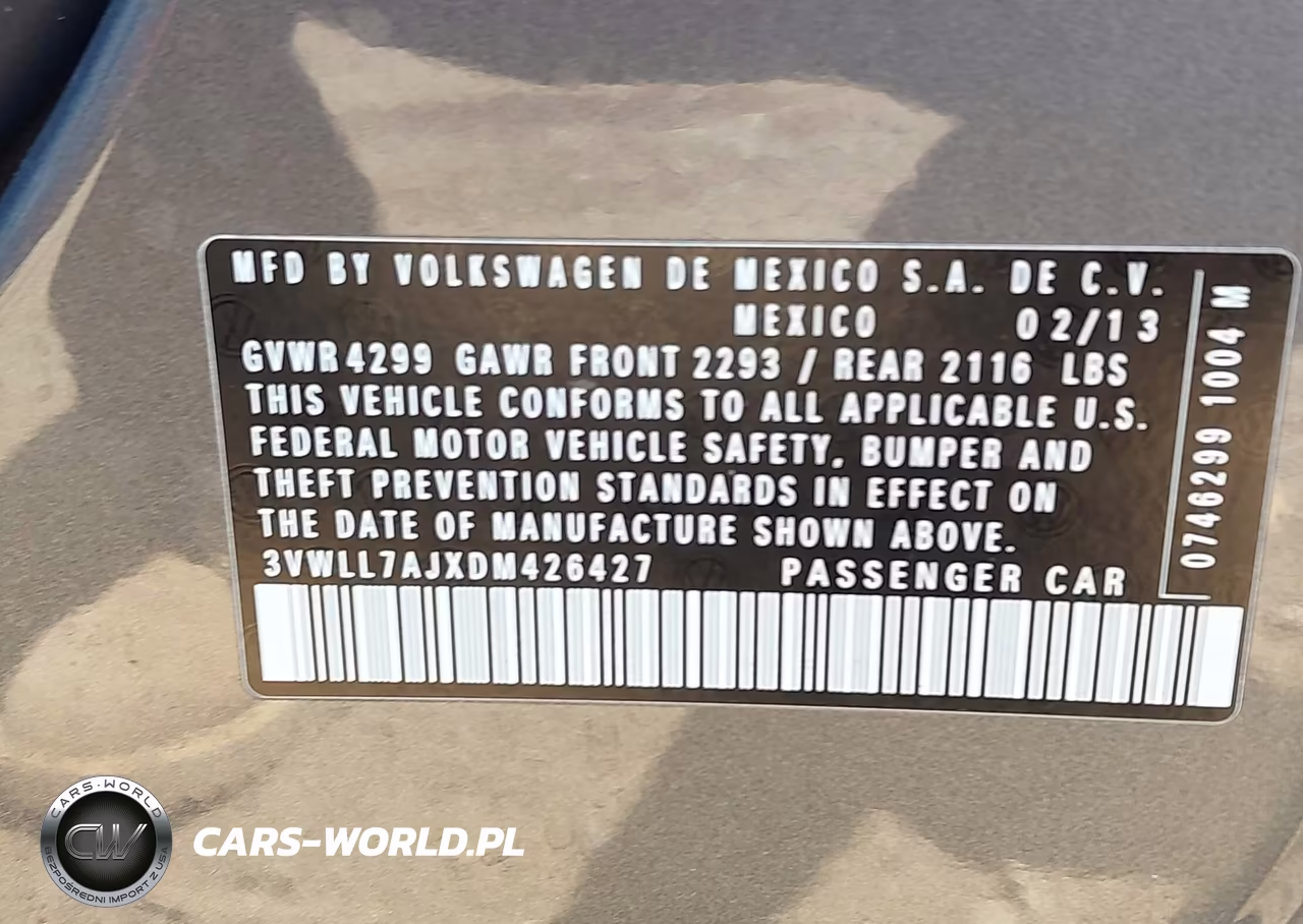 2013 Volkswagen Jetta 2.0L Tdi VIN:3VWLL7AJXDM426427 - 9