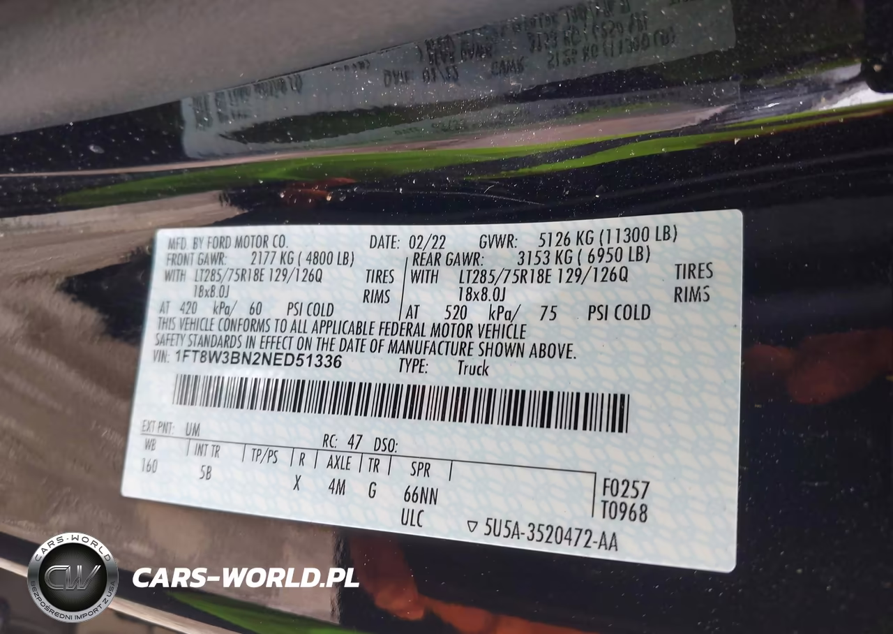 2022 Ford F-350 Lariat VIN:1FT8W3BN2NED51336 - 9