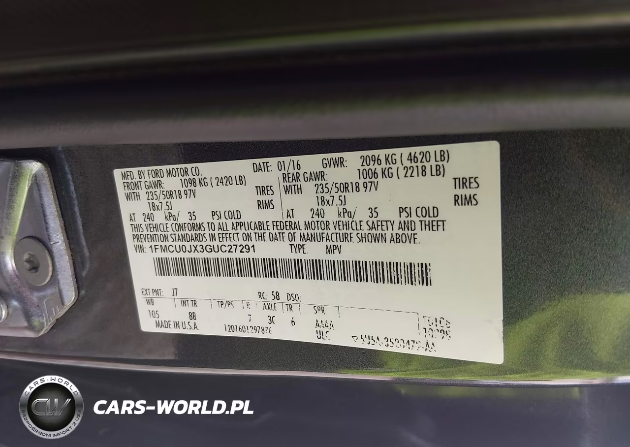 2016 Ford Escape Titanium VIN:1FMCU0JX3GUC27291 - 9