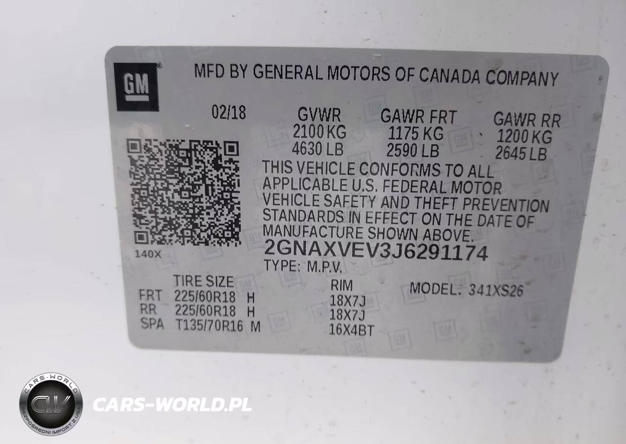 2018 Chevrolet Equinox Premier VIN:2GNAXVEV3J6291174 - 9