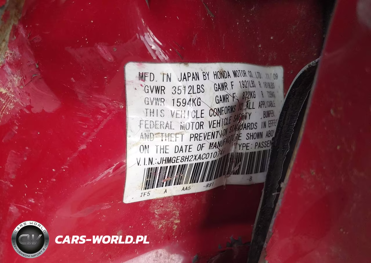 2010 Honda Fit VIN:JHMGE8H2XAC010747 - 9