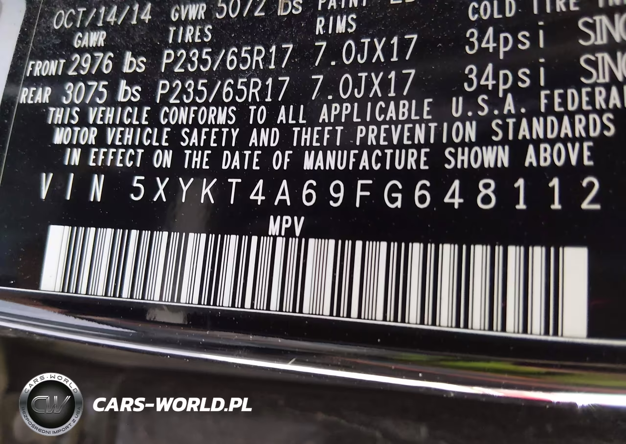 2015 Kia Sorento Lx VIN:5XYKT4A69FG648112 - 9