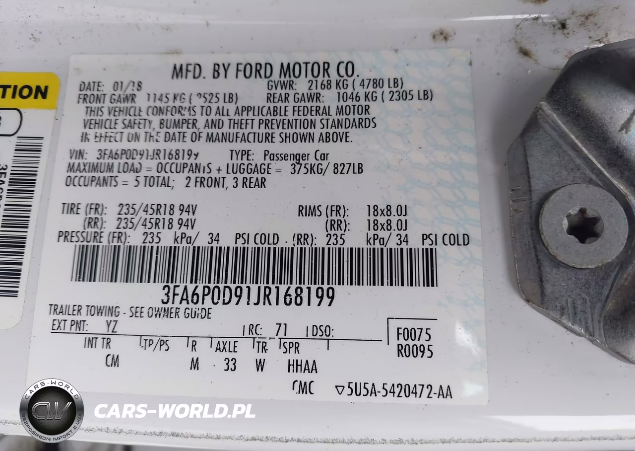 2018 Ford Fusion Titanium VIN:3FA6P0D91JR168199 - 9
